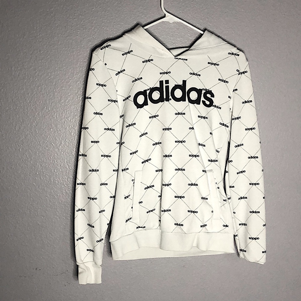 I am selling a Adidas hoodie with lots of design!